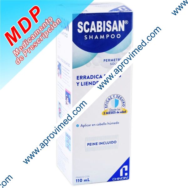 SCABISAN SHAMPOO Fco. 110 ML. 1 G/100 ML. c/Peine Incluído.