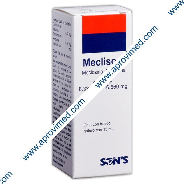 MECLISON SOL. Fco. Gotero 15 ML. 8.330-16.660 MG/1 ML.