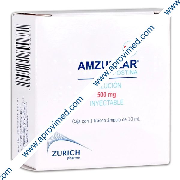 AMZUPLAR Sol. Iny. c/1 FCO. AMP. 500 MG.