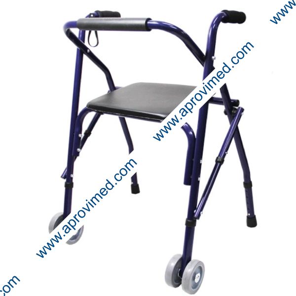 ANDADERA ROLLATOR SENCILLA PLGBLE ALT AJUST c/RDAS. (Azul)