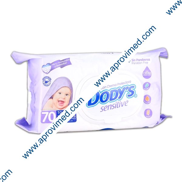 DODYS SENSITIVE Toallitas Húmedas Paq. c/70 Pzs.