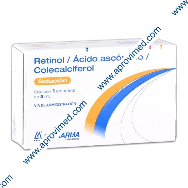 RETINOL/ÁCIDO ASCÓRBICO/COLECALCIFEROL (Alpharma) Sol. Oral c/1 AMPTA. 3 ML.