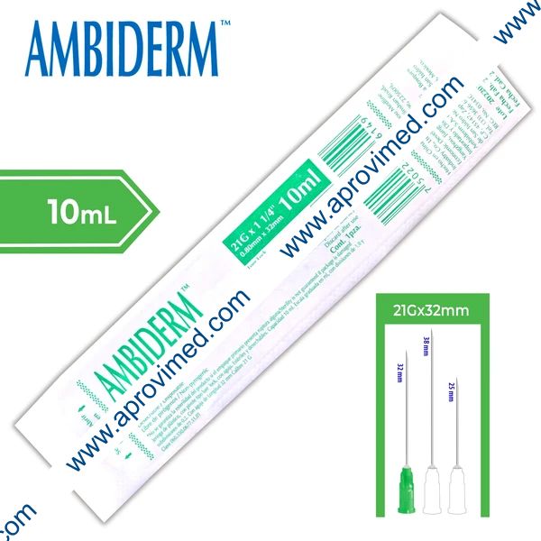 JERINGA 10 mL. (Ambiderm) c/AGUJA 21Gx32mm. c/1 Pza.