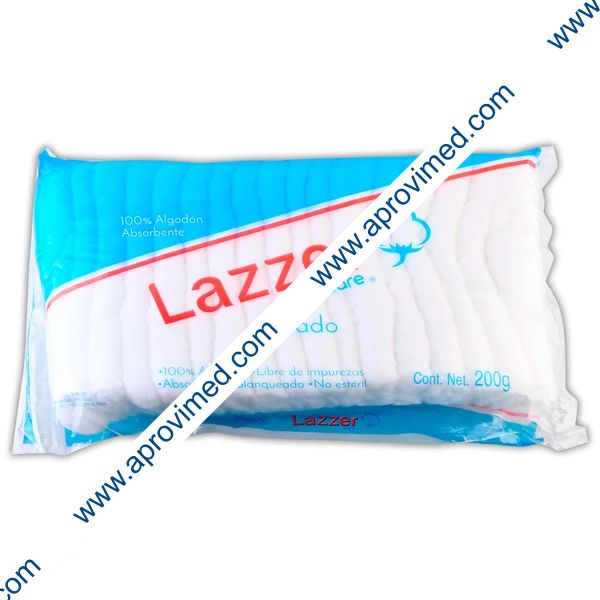 ALGODÓN ABSORBENTE PLISADO (Lazzer Care) Bolsa c/200 G.