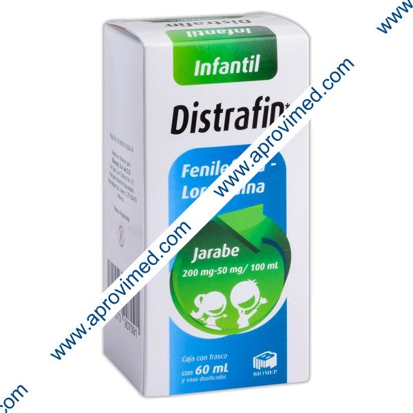 DISTRAFIN JARABE Infantil Fco. 60 ML. 200-50 MG/100 ML.