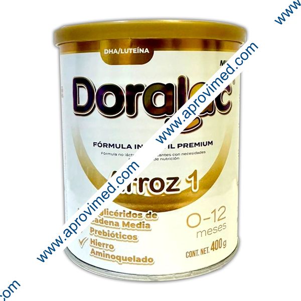DORALAC ARROZ 1 (0-12 Meses) LECHE en POLVO Lata c/400 G.