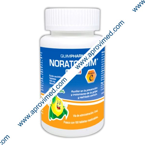 NORATOQUIM INFANTIL c/100 TABS Masticables 100 MG.