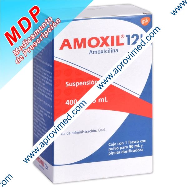 AMOXIL 12H SUSP. Fco. 50 ML. 400 MG/5 ML.