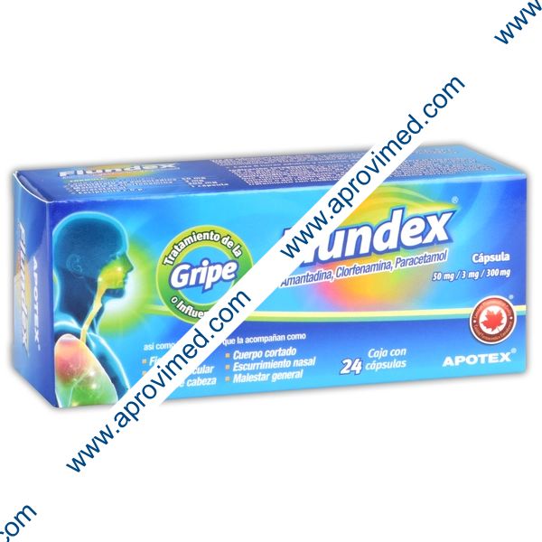 FLUNDEX c/24 CAPS. 50/3/300 MG.