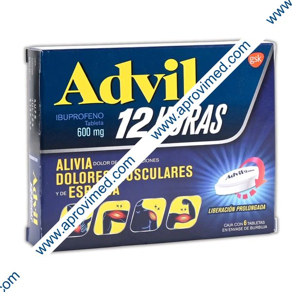 ADVIL 12 HORAS c/ 6 TABS. L.P. 600 MG.