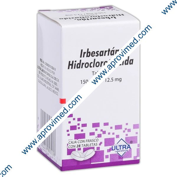 IRBESARTÁN/HIDROCLOROTIAZIDA (Ultra) c/28 TABS. 150/12.5 MG.