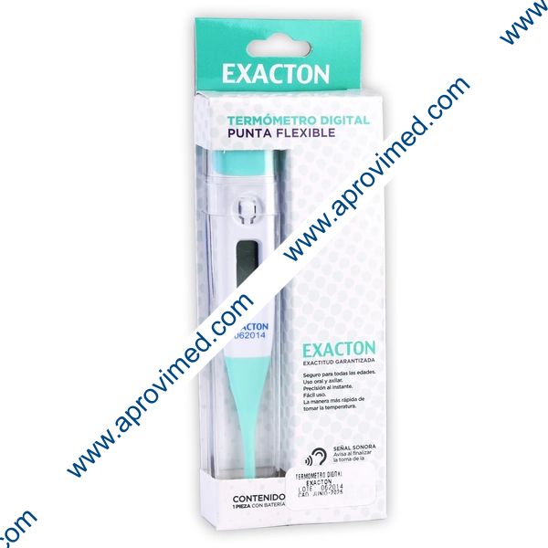 TERMÓMETRO DIGITAL Punta Flexible (Exacton) Blister c/1 Pza.