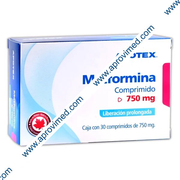 METFORMINA (Apotex) c/30 COMPS. L.P. 750 MG.
