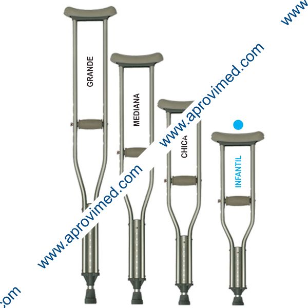 PAR DE MULETAS AXILAR de ALUMINIO (Eko-Mobility) Talla Infantil.