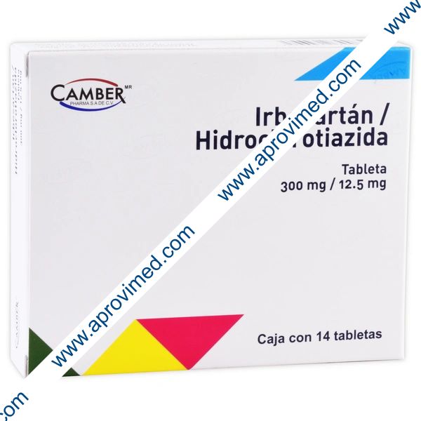 IRBESARTÁN/HIDROCLOROTIAZIDA (Camber) c/14 TABS. 300/12.5 MG.