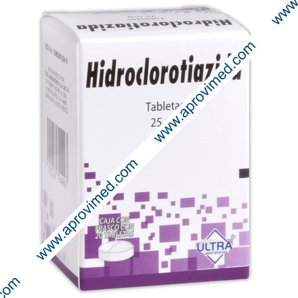 HIDROCLOROTIAZIDA (Ultra) c/20 TABS. 25 MG.