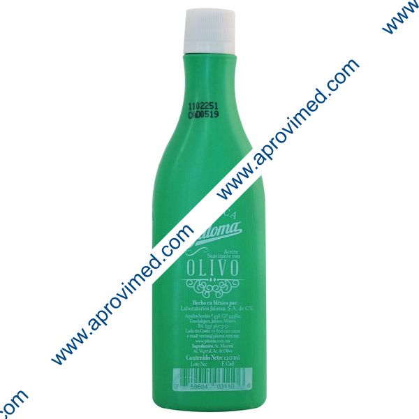ACEITE SUAVIZANTE c/OLIVO (Jaloma) Fco. 120 ML.