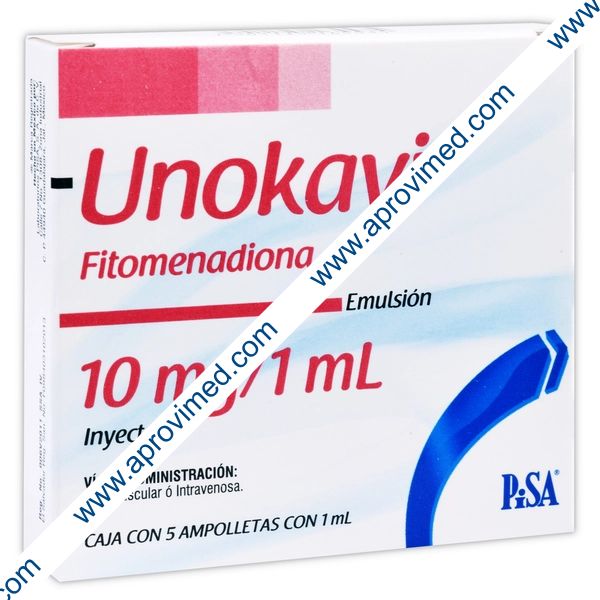 UNOKAVI Emulsión Iny. c/5 AMPTAS. 10 MG/1 ML.