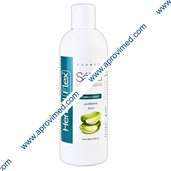 HERBAL FLEX Sábila y Siete Hierbas SHAMPOO Fco. 500 ML.