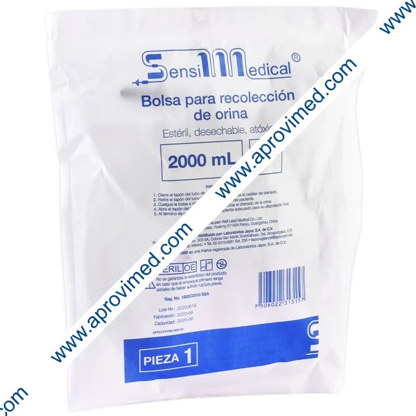 BOLSA PARA RECOLECCION DE ORINA "Plus" (SensiMedical) Cap. 2 Lts.