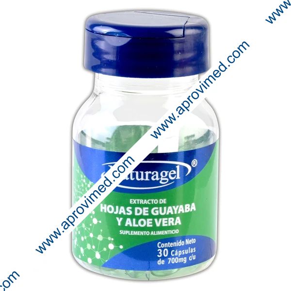 HOJAS DE GUAYABA Y ALOE VERA c/30 CAPS. 700 MG.