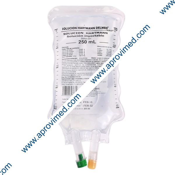 SOLUCIÓN HARTMANN DELMED Sol. Iny. Bolsa 250 ML.
