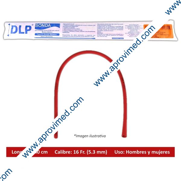 SONDA NÉLATON de LÁTEX (DLP) Long. 40cm. Cal. 16 Fr. c/1 Pza.