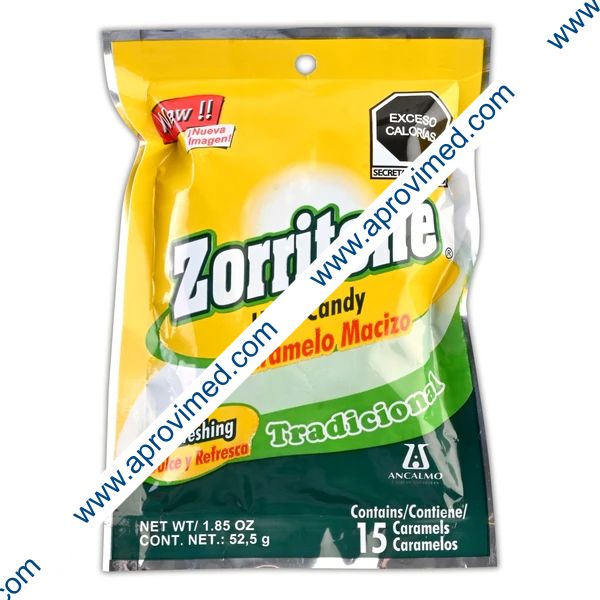 ZORRITONE TRADICIONAL Bolsa c/15 CARAMELOS 52.5 G.
