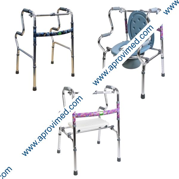 ANDADERA de ALUMINIO MULTIFUNCIONAL (Eko-Mobility) Col. Plata.