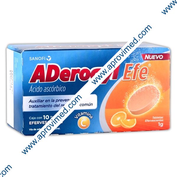 ADEROGYL Efe c/10 TABS. EFERVS. Sabor Naranja 1 G.