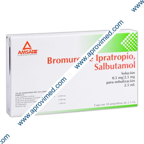 IPRATROPIO/SALBUTAMOL (Amsa) SOL. p/Nebn. c/10 AMPTAS. 0.5-2.5 MG/2.5 ML.