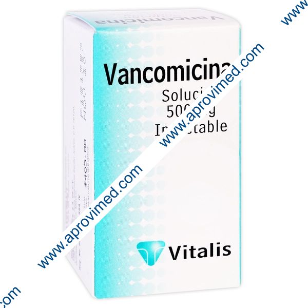 VANCOMICINA (Vitalis) Sol. Iny. c/1 FCO. AMP. 500 MG/10 ML.