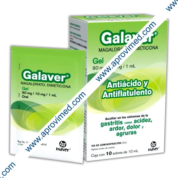 GALAVER GEL c/10 Sobres 10 ML. 80-10 MG/1 ML.