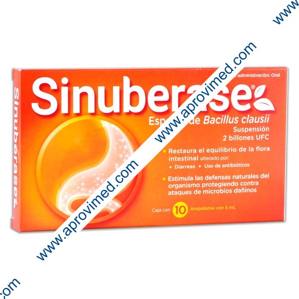 SINUBERASE SUSP. c/10 AMPTAS. 5 ML. 2 BILLONES UFC.