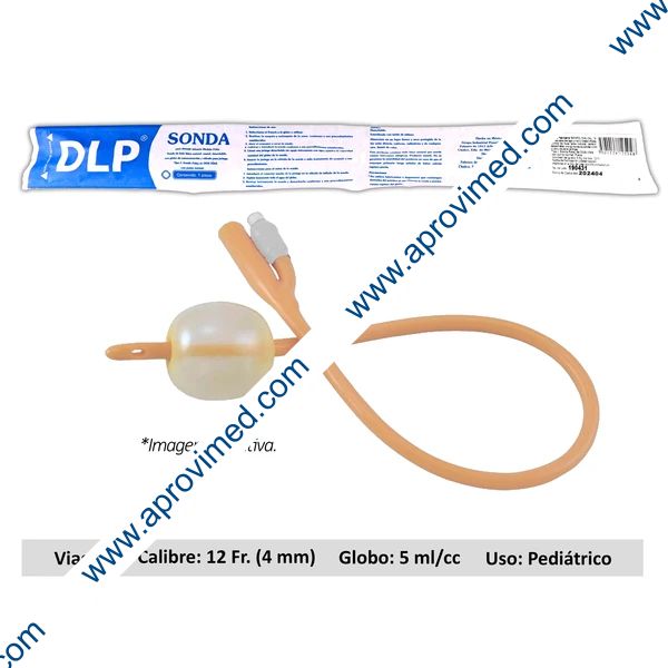 SONDA FOLEY de LATEX (DLP) 2V/GLB 5/Cal. 12 Fr. c/1 Pza.