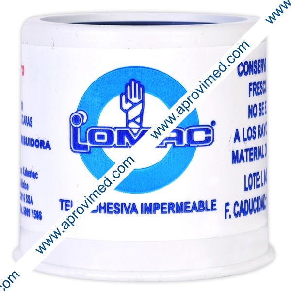 TELA ADHESIVA (Lomac) Carrete A: 2.5cm; L: 1m. c/1 Pza.