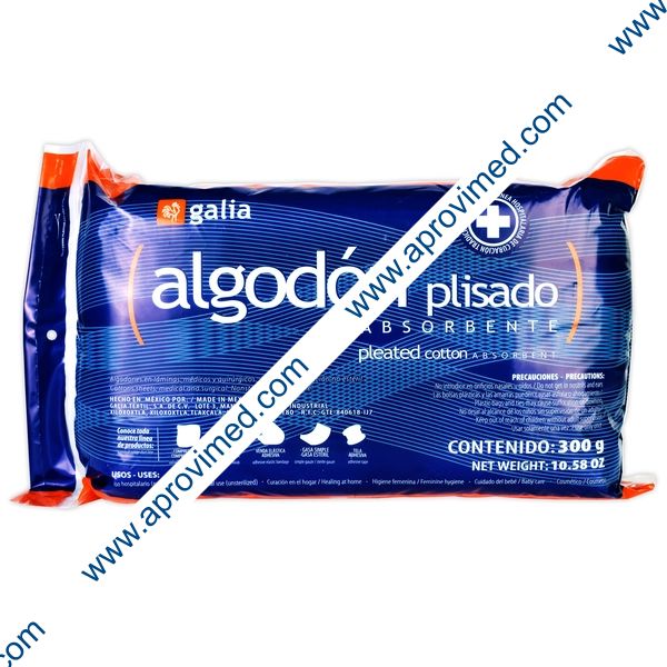 ALGODON ABSORBENTE PLISADO (Galia) Bolsa c/300 G.