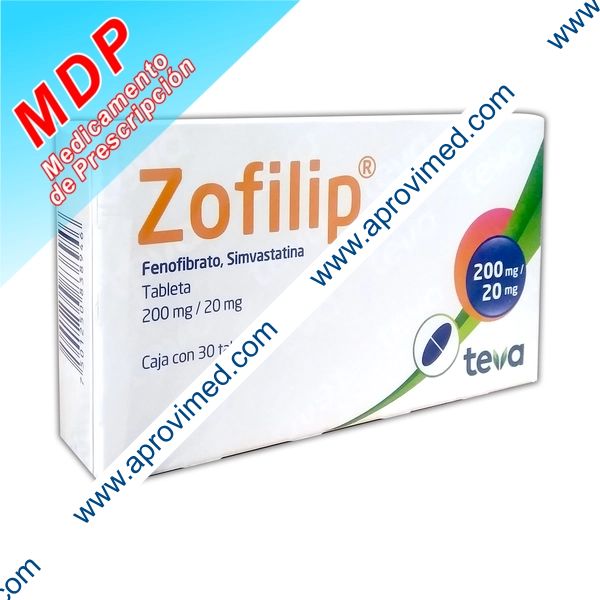 ZOFILIP c/30 TABS. 200/20 MG.