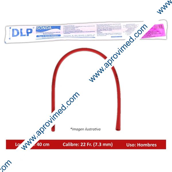 SONDA NÉLATON de LÁTEX (DLP) Long. 40cm. Cal. 22 Fr. c/1 Pza.