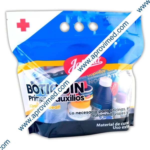BOTIQUÍN PRIMEROS AUXILIOS (Jaloma) "Cont. Ideal" Bolsa c/22 Pzs.