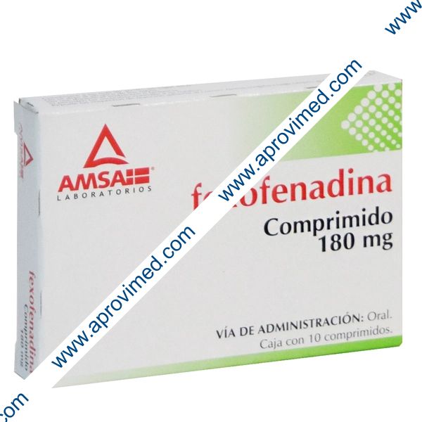 FEXOFENADINA (Amsa) c/10 COMPS. 180 MG.