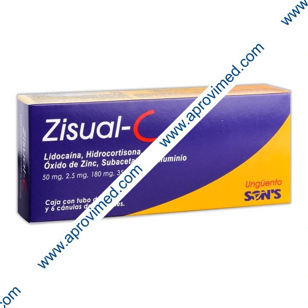 ZISUAL-C Ungüento Rectal TUBO c/30 G. 50-2.5-180-35 MG/1 G. y 6 Aplics.