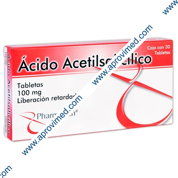 ÁCIDO ACETILSALICÍLICO (Pharmagen) c/30 TABS. L.R. 100 MG.