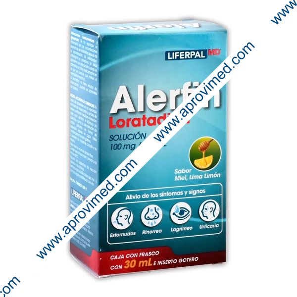 ALERFIN SOL. GOTAS Sab. Miel-Lima Limón Fco. 30 ML. 100 MG/100 ML.