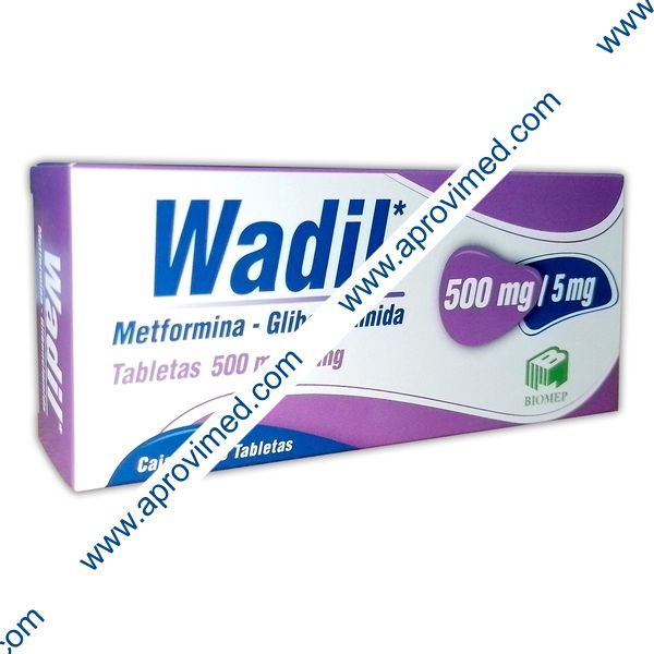 WADIL c/30 TABS. 500/5 MG.