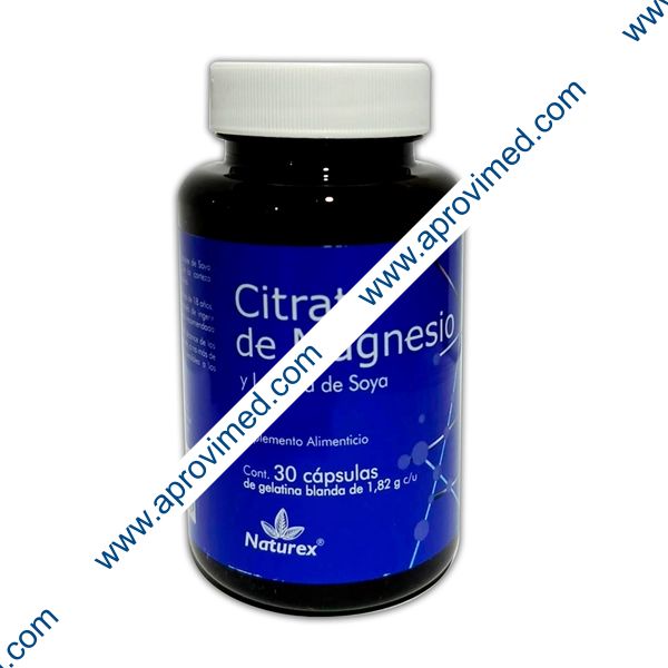 CITRATO DE MAGNESIO/LECITINA DE SOYA (Naturex) c/30 CAPS. 1.82 G.