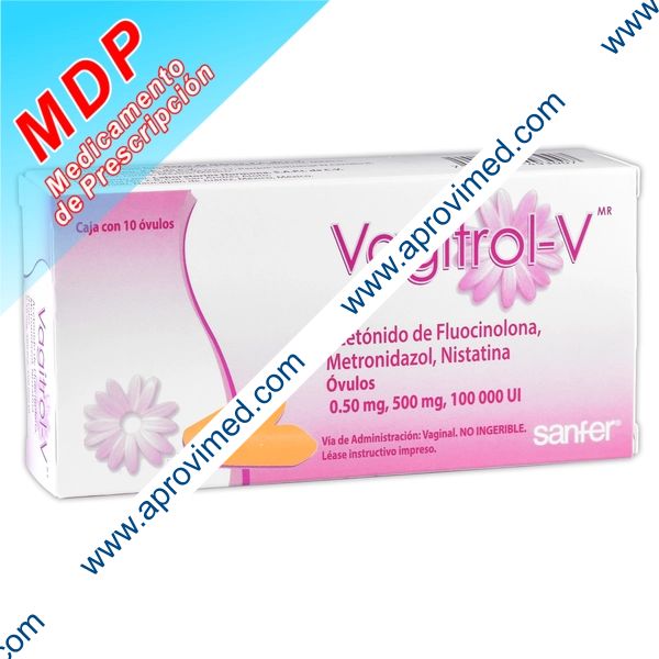 VAGITROL-V c/10 ÓVULOS. 0.5mg/500mg/100,000u.