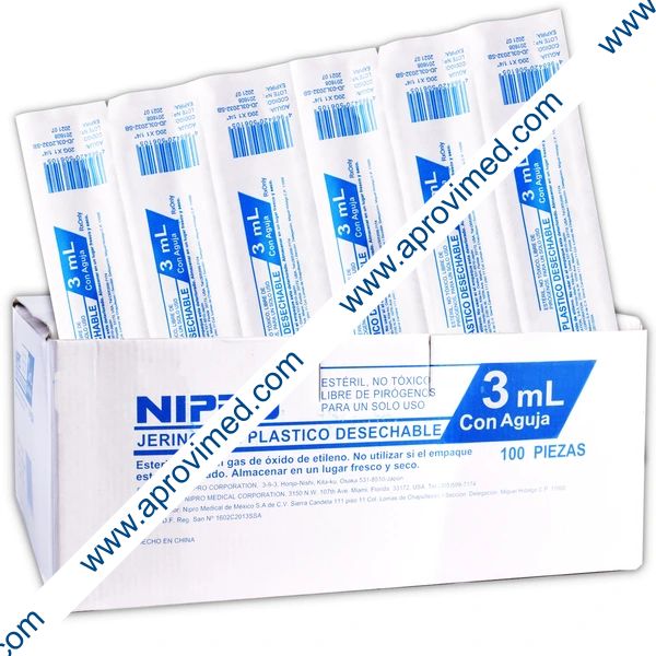 JERINGA 3 mL. (Nipro) c/AGUJA 20Gx32mm. c/1 Pza.