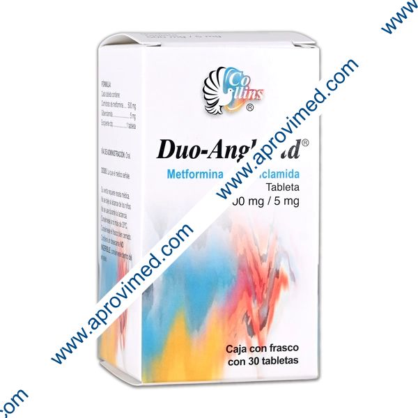 DUO-ANGLUCID c/30 TABS. 500/5.0 MG.