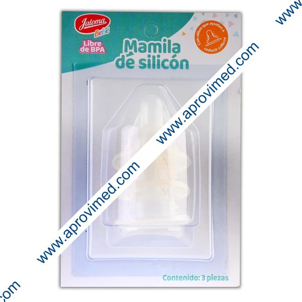 MAMILA DE SILICÓN ANTICOLICOS Blister c/3 Pzs..
